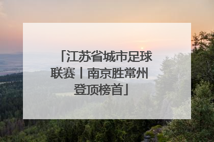 江苏省城市足球联赛丨南京胜常州 登顶榜首