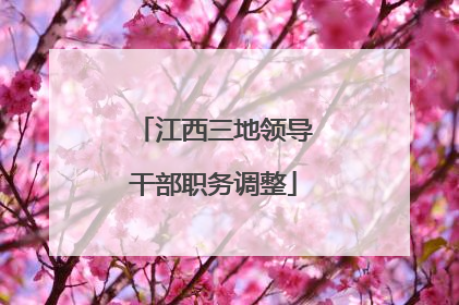 江西三地领导干部职务调整