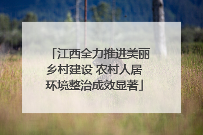 江西全力推进美丽乡村建设 农村人居环境整治成效显著