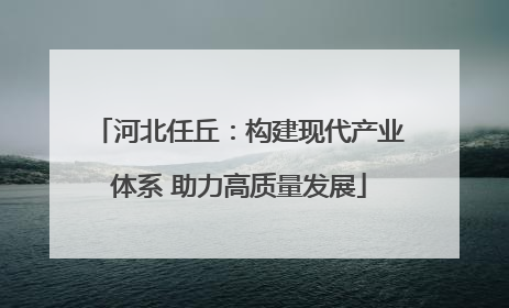 河北任丘：构建现代产业体系 助力高质量发展
