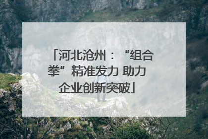 河北沧州：“组合拳”精准发力 助力企业创新突破