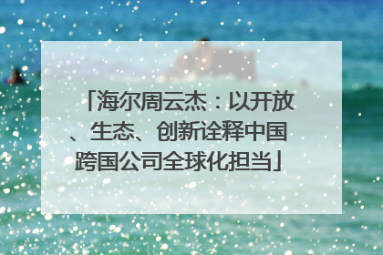 海尔周云杰：以开放、生态、创新诠释中国跨国公司全球化担当