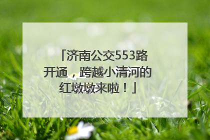济南公交553路开通，跨越小清河的红墩墩来啦！