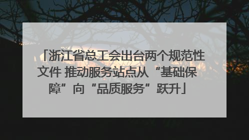 浙江省总工会出台两个规范性文件 推动服务站点从“基础保障”向“品质服务”跃升