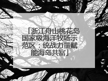 浙江舟山桃花岛国家级海洋牧场示范区：统战力量赋能海岛共富