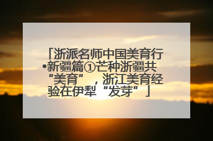 浙派名师中国美育行•新疆篇①芒种浙疆共“美育”，浙江美育经验在伊犁“发芽”