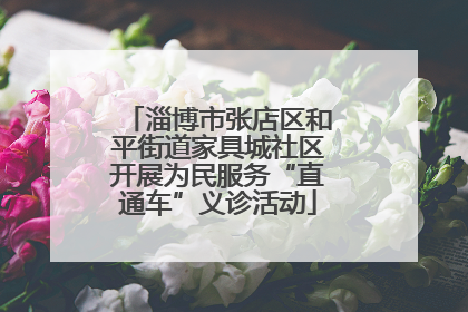 淄博市张店区和平街道家具城社区开展为民服务“直通车”义诊活动
