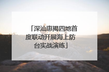 深汕惠揭四地首度联动开展海上防台实战演练