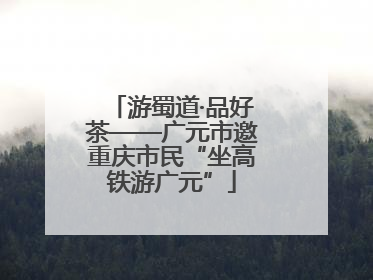 游蜀道·品好茶——广元市邀重庆市民“坐高铁游广元”