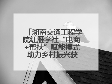 湖南交通工程学院红雁学社“电商+帮扶”赋能模式 助力乡村振兴获帮扶乡镇好评