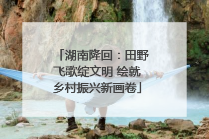 湖南隆回：田野飞歌绽文明 绘就乡村振兴新画卷
