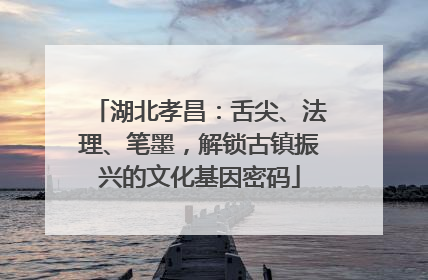湖北孝昌：舌尖、法理、笔墨，解锁古镇振兴的文化基因密码