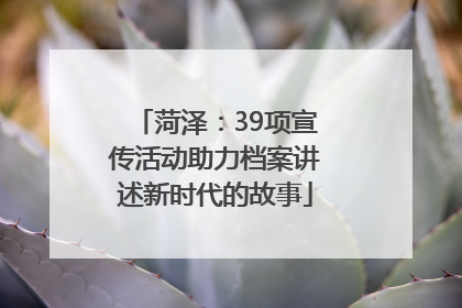 菏泽：39项宣传活动助力档案讲述新时代的故事