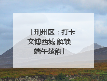 荆州区：打卡文博西城 解锁端午楚韵