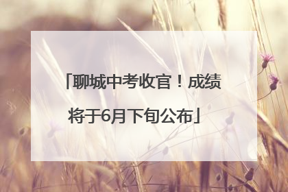 聊城中考收官！成绩将于6月下旬公布