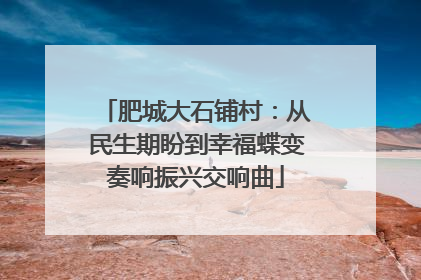 肥城大石铺村：从民生期盼到幸福蝶变奏响振兴交响曲