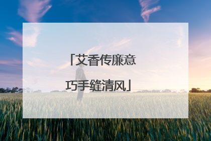 艾香传廉意 巧手缝清风