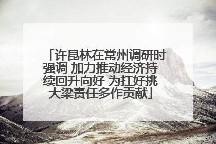 许昆林在常州调研时强调 加力推动经济持续回升向好 为扛好挑大梁责任多作贡献