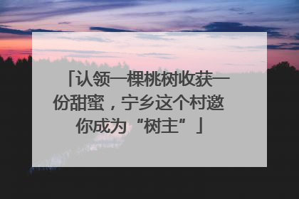认领一棵桃树收获一份甜蜜，宁乡这个村邀你成为“树主”