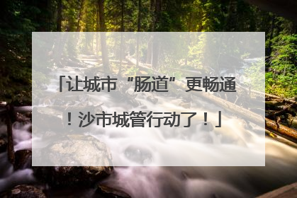 让城市“肠道”更畅通！沙市城管行动了！