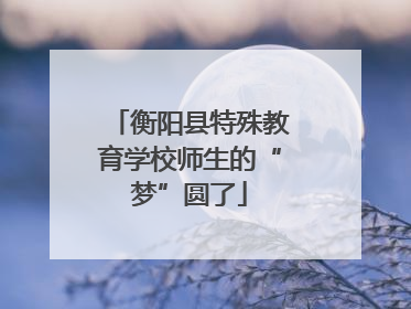 衡阳县特殊教育学校师生的“梦”圆了