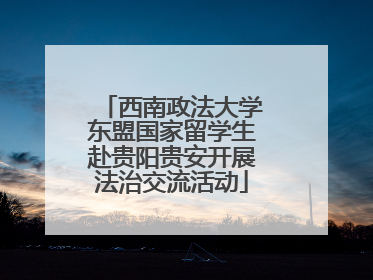 西南政法大学东盟国家留学生赴贵阳贵安开展法治交流活动