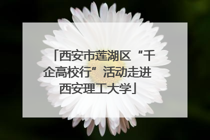 西安市莲湖区“千企高校行”活动走进西安理工大学