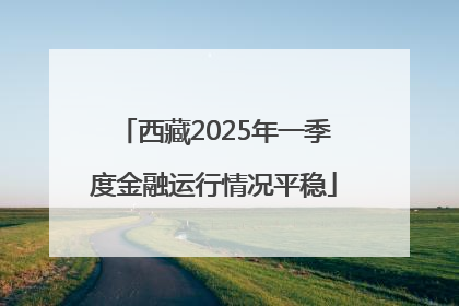 西藏2025年一季度金融运行情况平稳