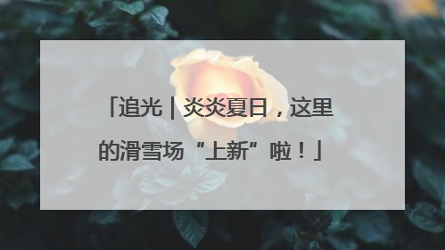 追光｜炎炎夏日，这里的滑雪场“上新”啦！