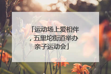 运动场上爱相伴，五里坨街道举办亲子运动会