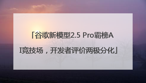 谷歌新模型2.5 Pro霸榜AI竞技场，开发者评价两极分化
