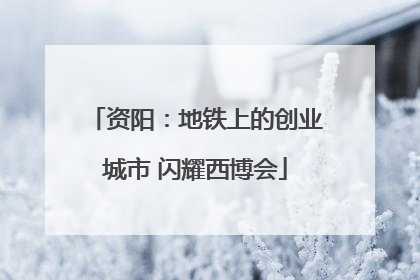 资阳：地铁上的创业城市 闪耀西博会
