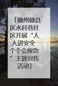 赣州赣县区水科巷社区开展“人人讲安全 个个会应急”主题宣传活动