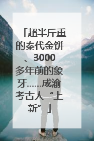 超半斤重的秦代金饼、3000多年前的象牙……成渝考古人“上新”