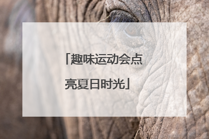 趣味运动会点亮夏日时光