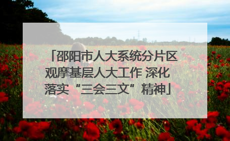 邵阳市人大系统分片区观摩基层人大工作 深化落实“三会三文”精神