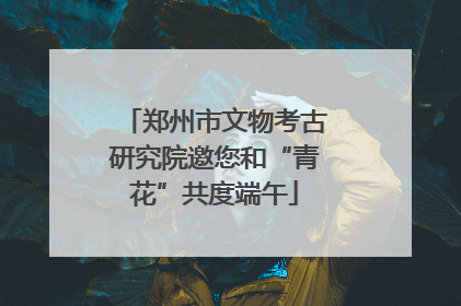 郑州市文物考古研究院邀您和“青花”共度端午