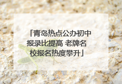 青岛热点公办初中报录比提高 老牌名校报名热度攀升