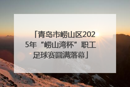 青岛市崂山区2025年“崂山湾杯”职工足球赛圆满落幕