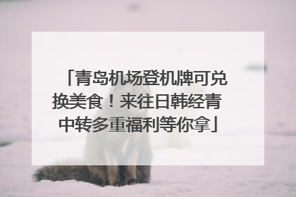 青岛机场登机牌可兑换美食！来往日韩经青中转多重福利等你拿