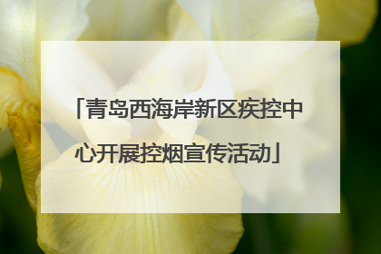 青岛西海岸新区疾控中心开展控烟宣传活动