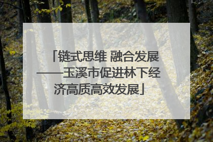 链式思维 融合发展——玉溪市促进林下经济高质高效发展