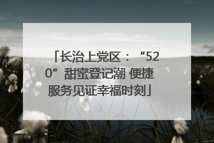 长治上党区：“520”甜蜜登记潮 便捷服务见证幸福时刻