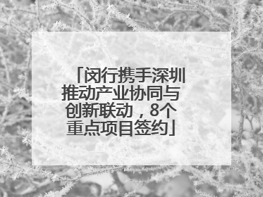 闵行携手深圳推动产业协同与创新联动，8个重点项目签约