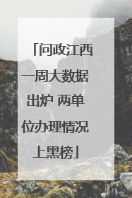 问政江西一周大数据出炉 两单位办理情况上黑榜