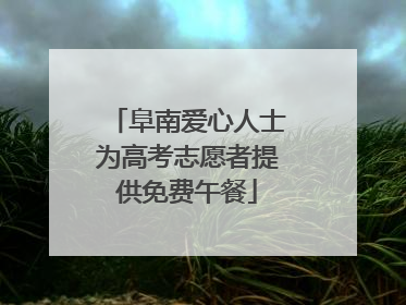 阜南爱心人士为高考志愿者提供免费午餐