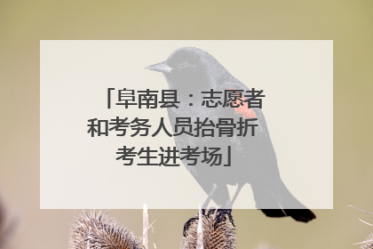 阜南县：志愿者和考务人员抬骨折考生进考场