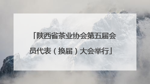 陕西省茶业协会第五届会员代表（换届）大会举行
