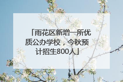 雨花区新增一所优质公办学校，今秋预计招生800人