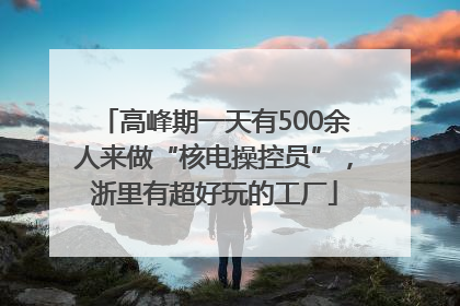 高峰期一天有500余人来做“核电操控员”，浙里有超好玩的工厂